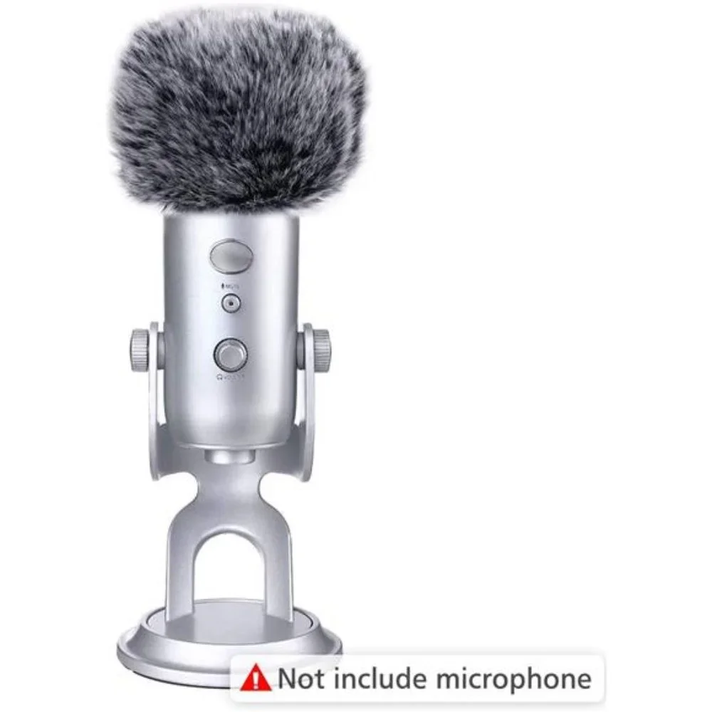 Microphone Furry Windscreen Muff,Perfect Mic Pop Filter Mask Shield for BlueYeti